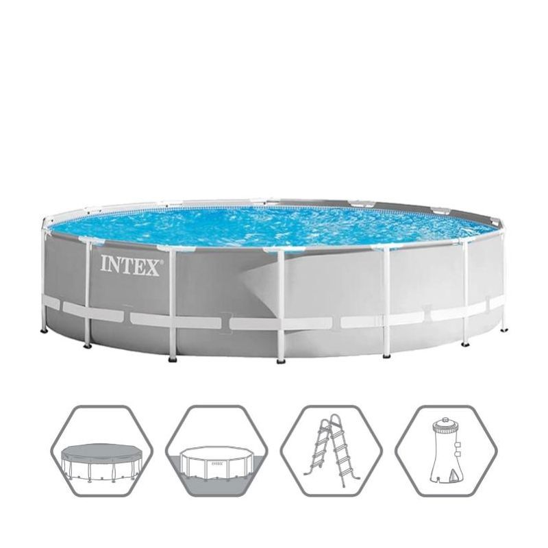 Изображение товара Каркасный бассейн Intex 26720 4.27 м x 1.07 м с насосом и лестницей