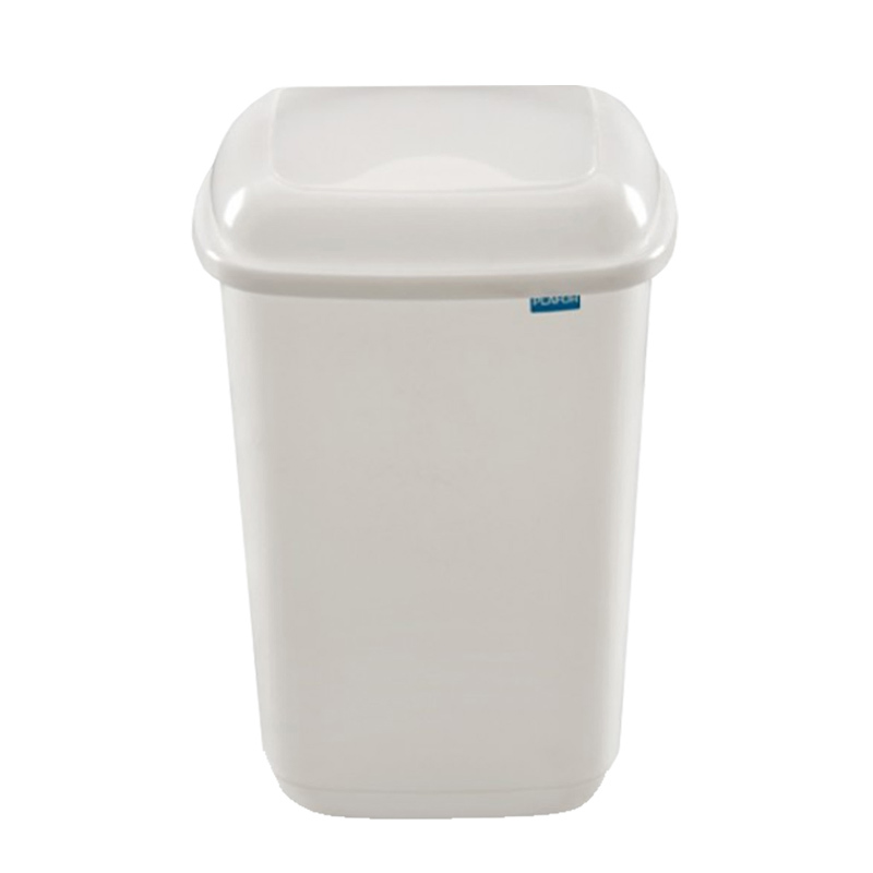 Изображение товара Ведро 12 литров PLAFOR Quatro пластиковое с плавающей крышкой белое