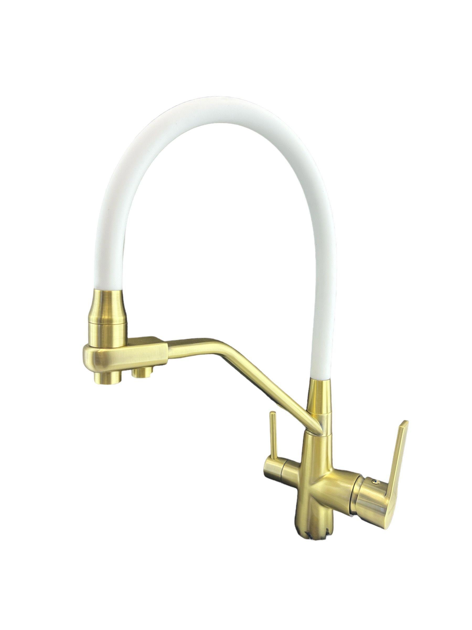 Изображение товара Смеситель для кухни однорычажный Rainsberg R603CQ-0 излив 22 см цвет бронза