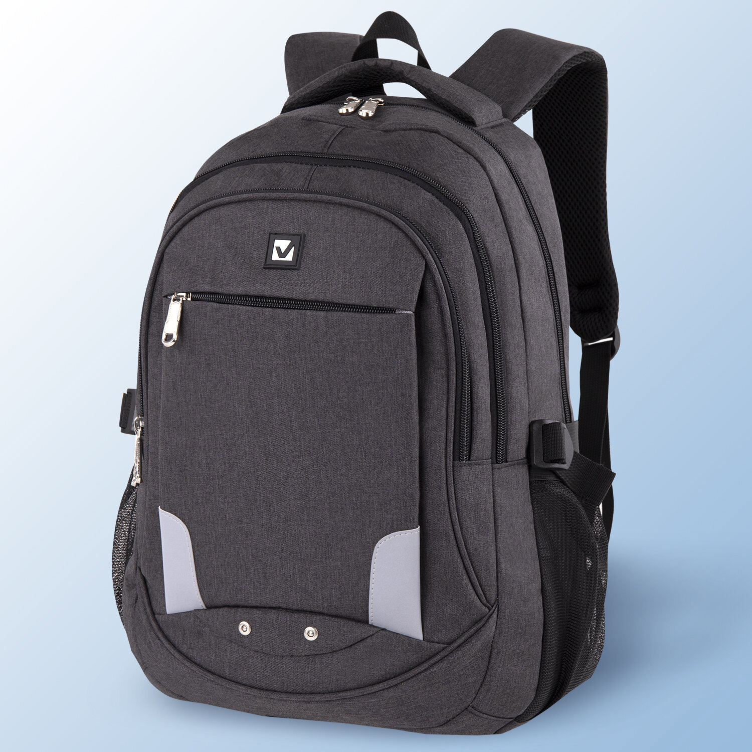 Изображение товара Рюкзак Brauberg High School 31x46x18 см полиэстер темно-серый для учебы и отдыха