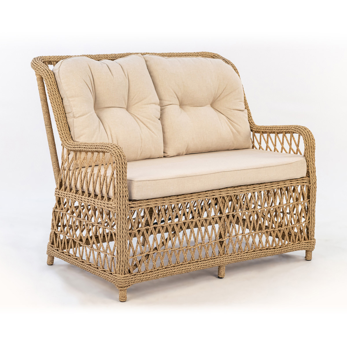 Изображение товара Диван Riviera 120х83х102 см алюминий цвет бежево-черный