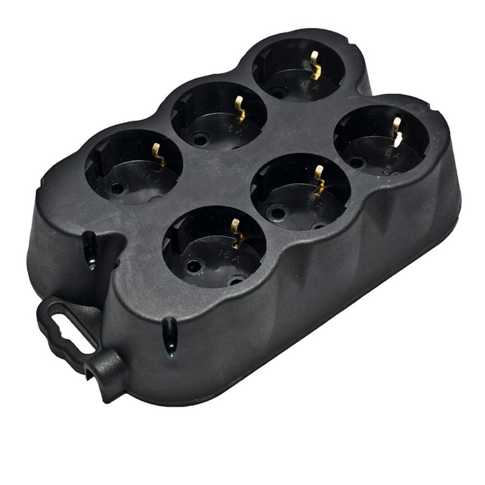 Изображение товара Розетка переносная разборная Svet SV0302-0002 с заземлением 220-230 В 16 A цвет черный