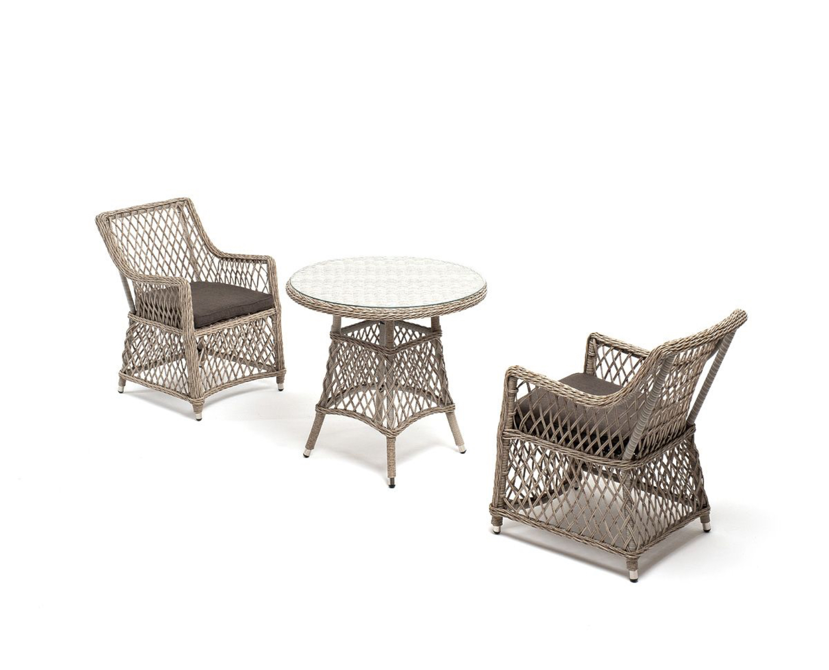 Изображение товара Комплект садовой мебели для обеда 4SIS Эспрессо-80 L из искусственного ротанга