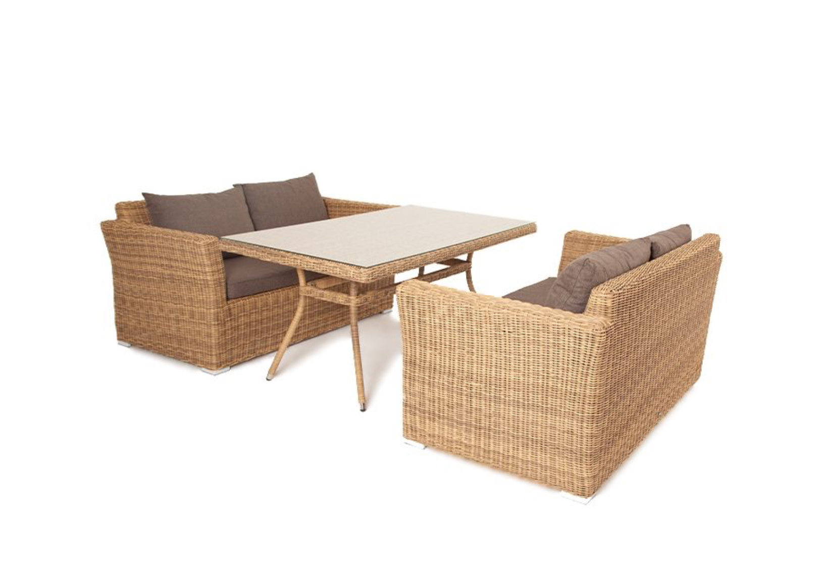 Изображение товара Обеденная садовая мебель комплект Мокко из искусственного ротанга 4SIS