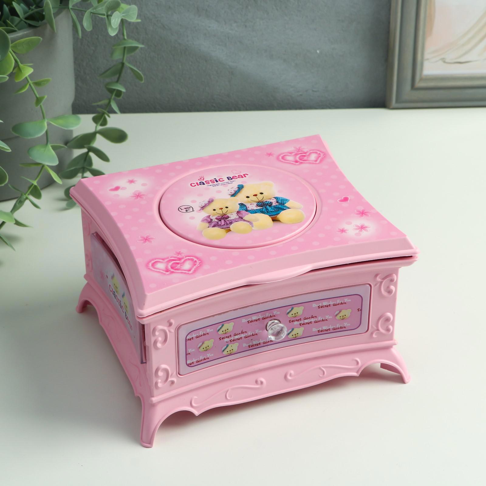 Изображение товара Шкатулка музыкальная "Розовый ларец" 15x9x13.5 см