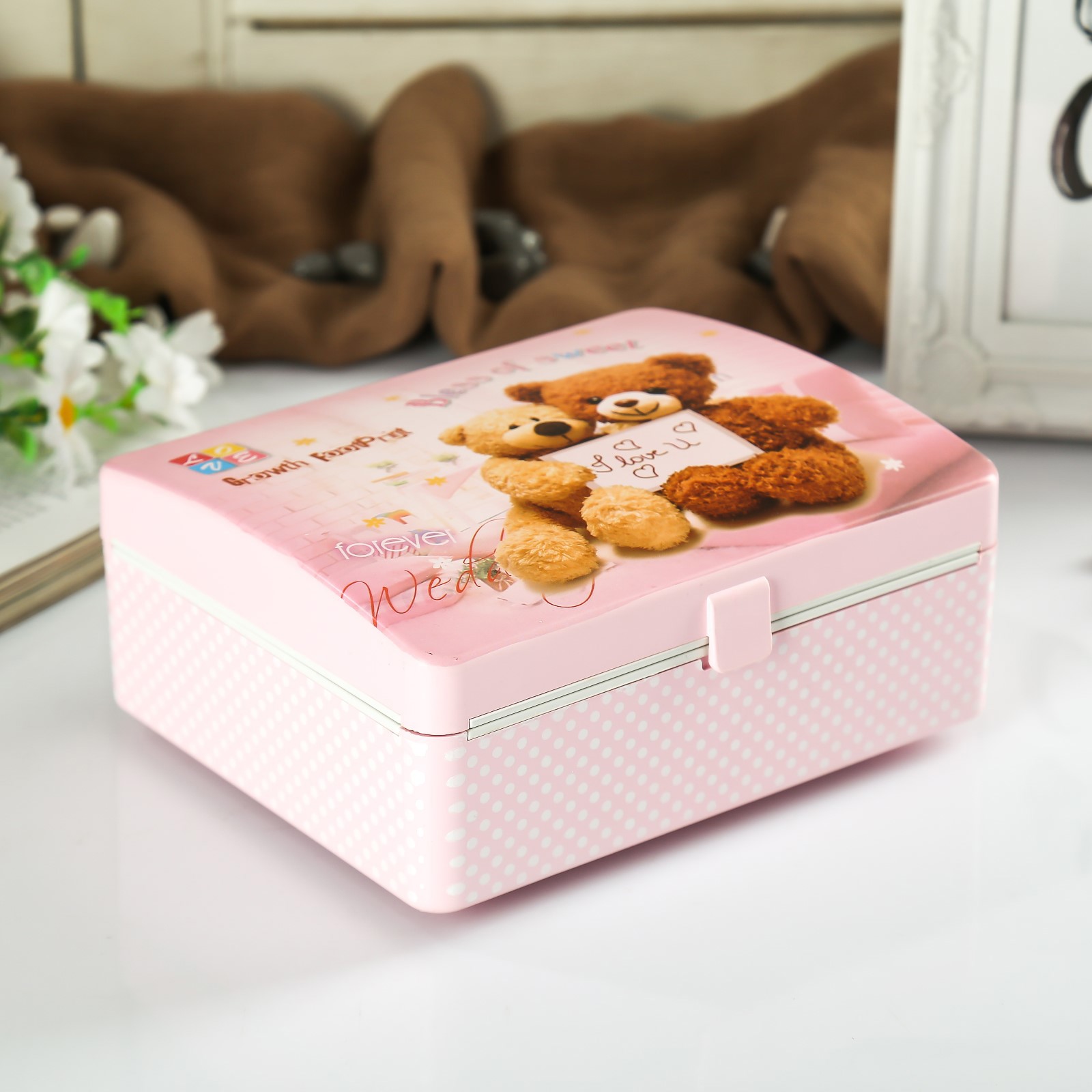 Изображение товара Музыкальная шкатулка Мишки с запиской, 15x12x7 см