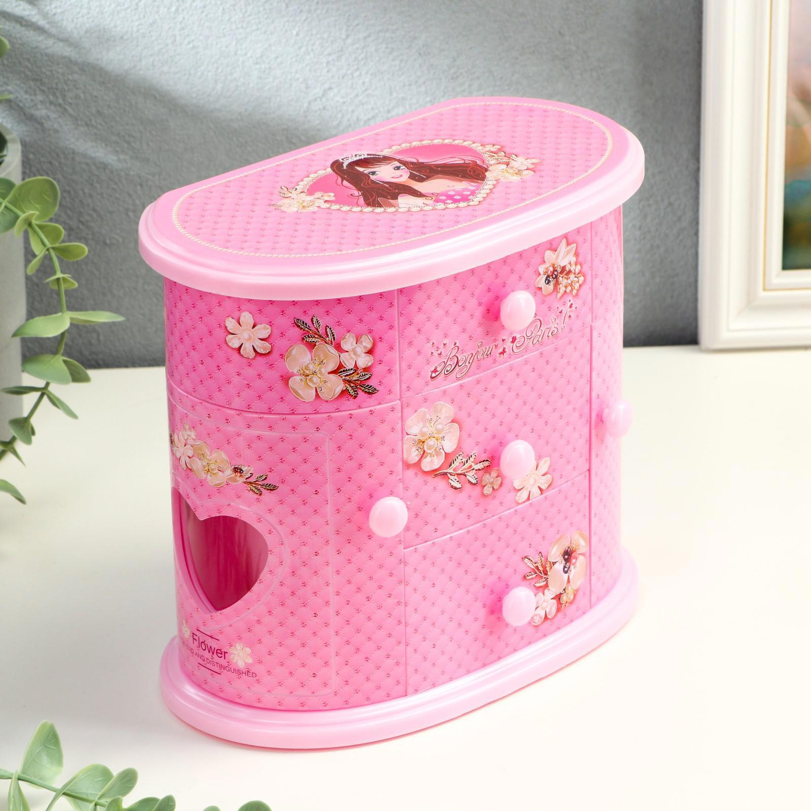 Изображение товара Шкатулка музыкальная "Комод принцессы" розовая 17.5.20x11 см