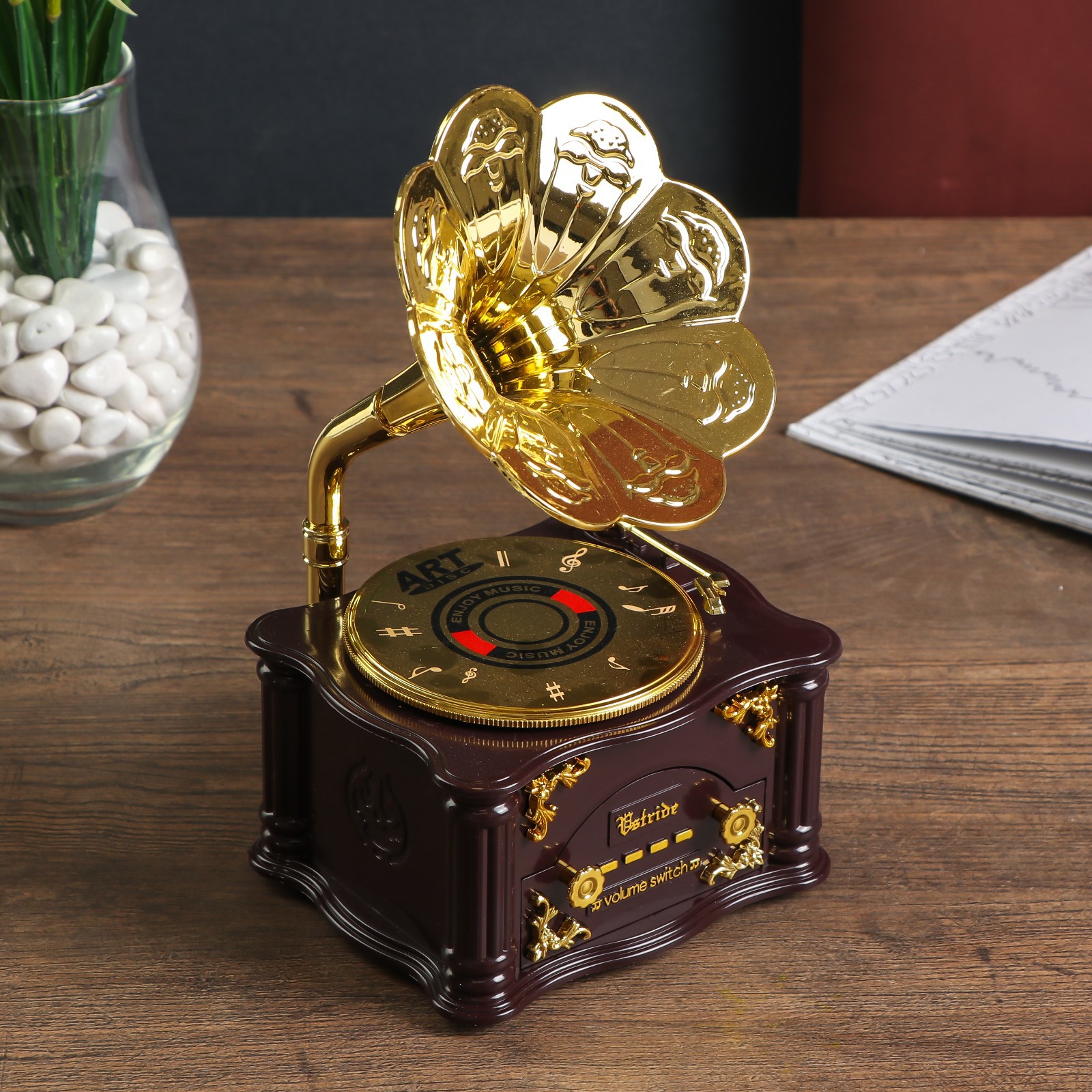 Изображение товара Шкатулка музыкальная "Граммофон" 25x13x14 см