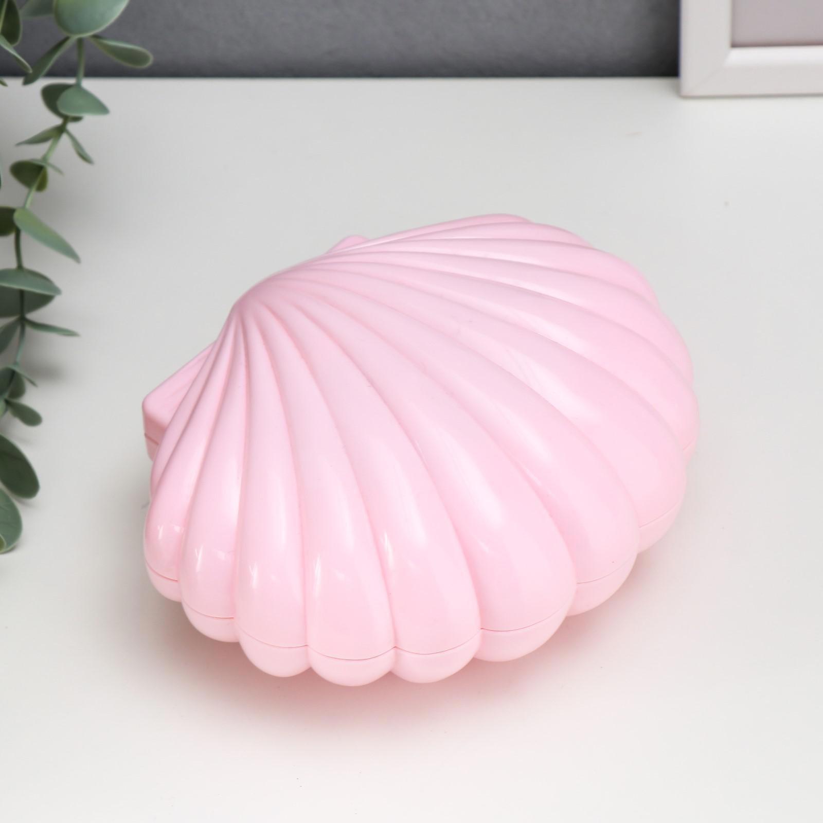 Изображение товара Шкатулка SIMALAND Ярко-розовая ракушка — музыкальная заводная 7.5x15.5x12 см