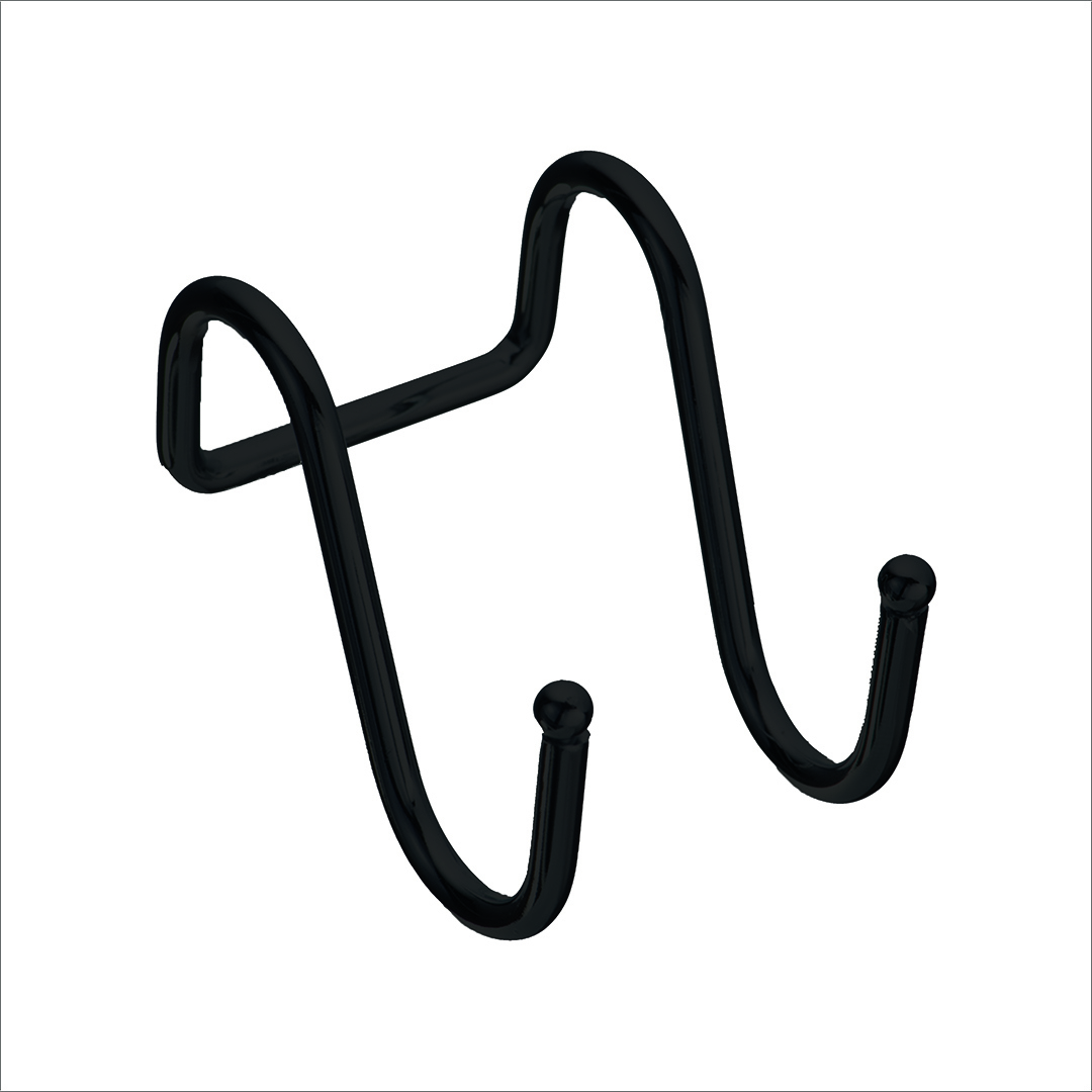 Изображение товара Крючок двойной Lemax для рейлинга из металла черный компактный и прочный