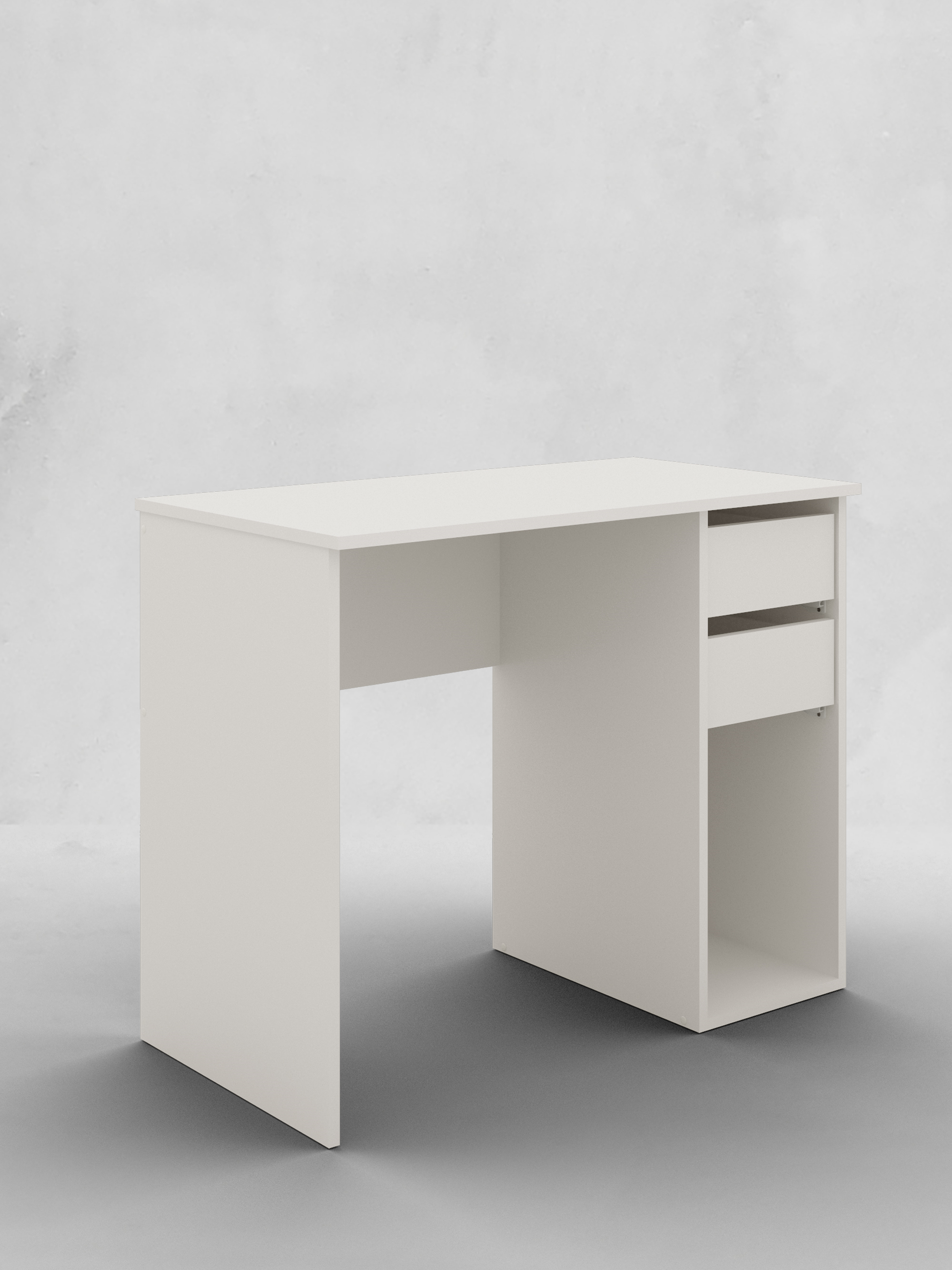 Изображение товара Компактный офисный стол Сп-02 из ЛДСП белого цвета, 93.2x75.5x50 см