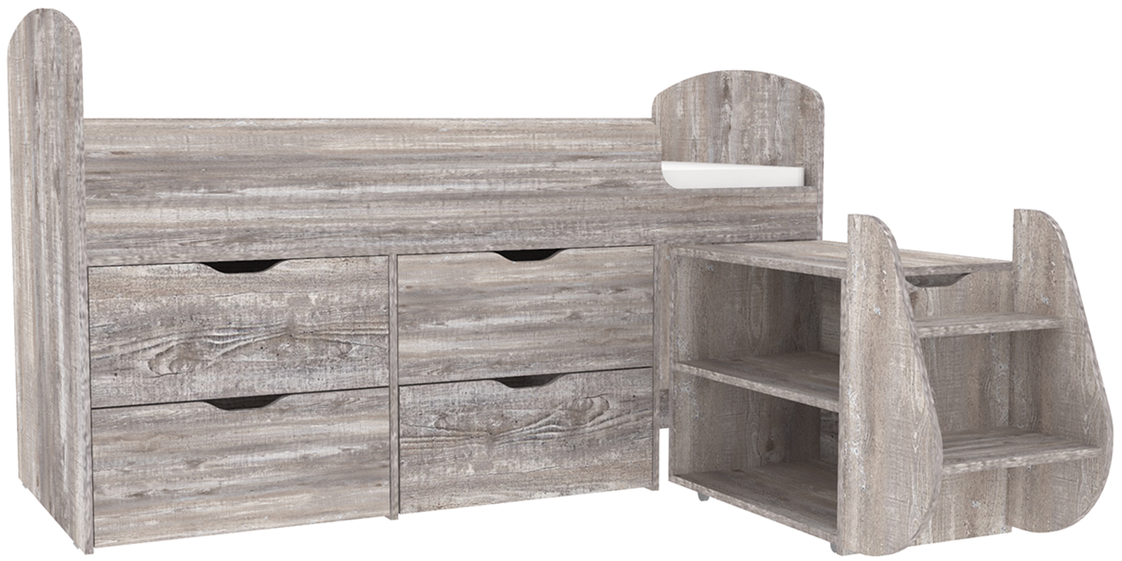 Изображение товара Кровать Кариви Малыш 7 164x101x74 см цвет бетон