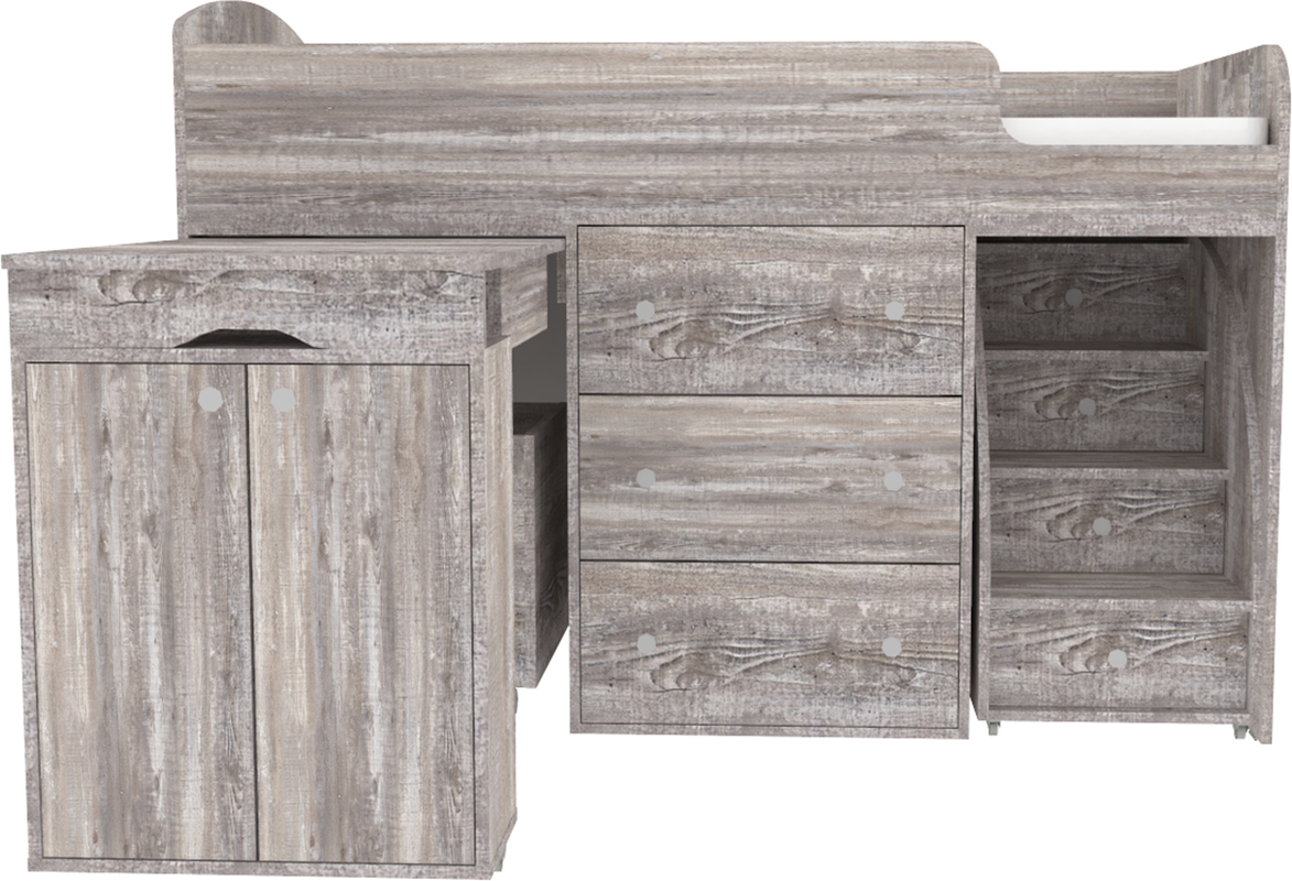 Изображение товара Кровать Кариви Малыш 163.2x113.2x73.3 см цвет бетон