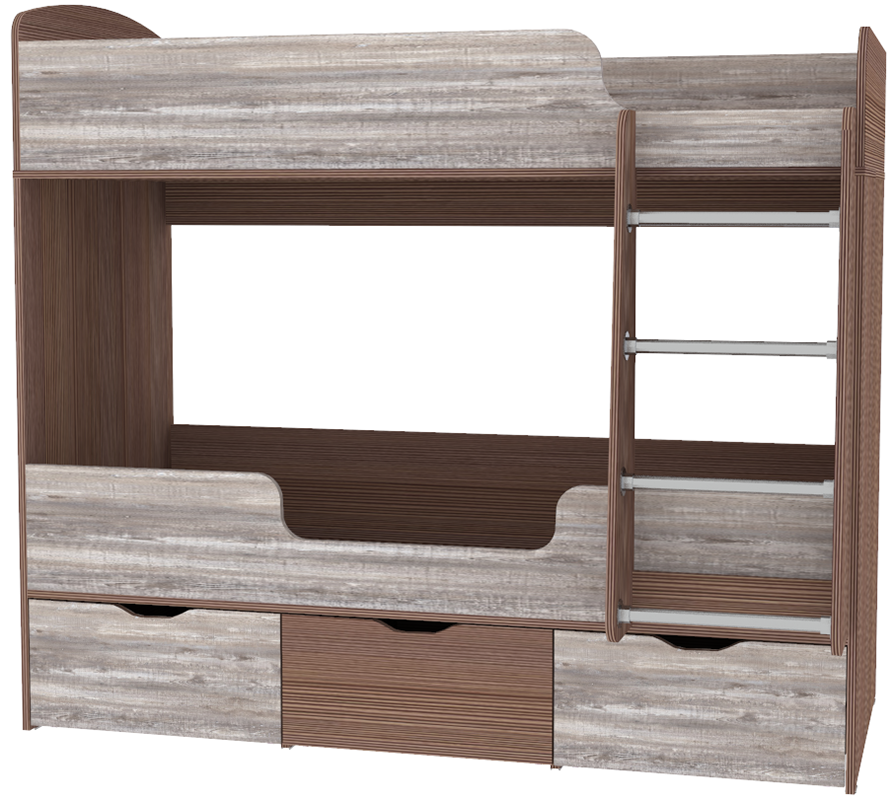 Изображение товара Детская двухъярусная кровать Кариви КИВи 163x145x73 см из ЛДСП для малышей