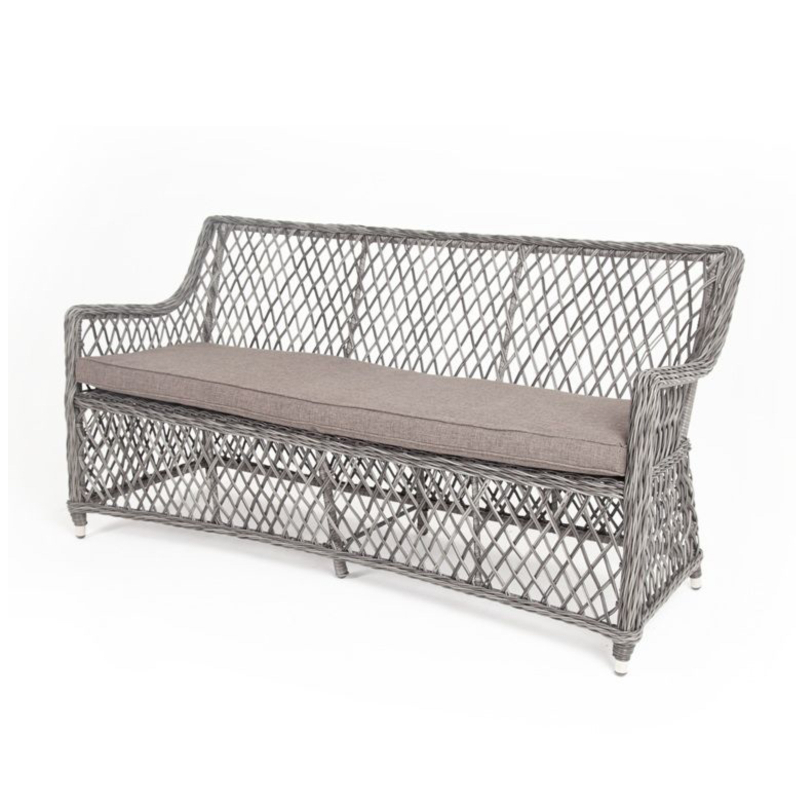 Изображение товара Диван садовый 4SIS YH-C2169W графит Латте искусственный ротанг 2 местный