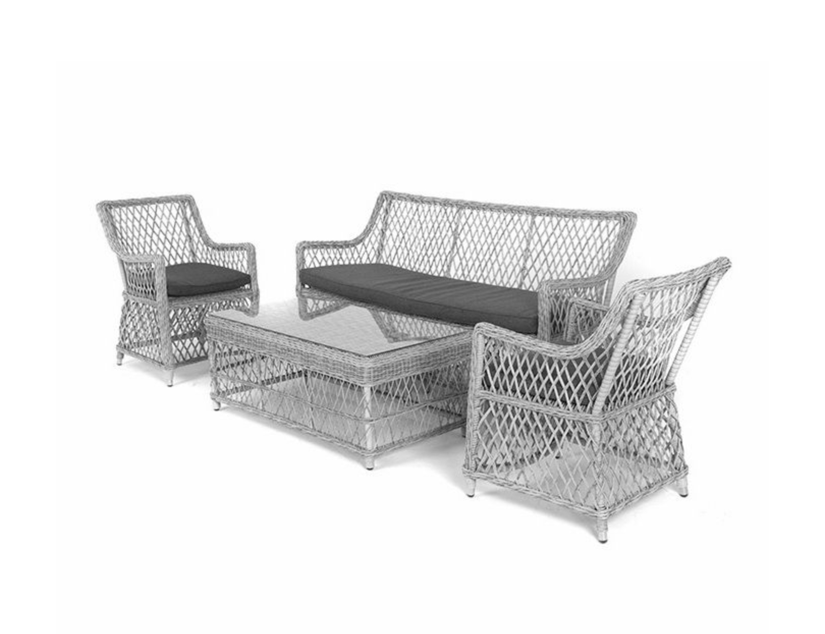 Изображение товара Набор садовой мебели для отдыха Асти 4 предмета из искусственного ротанга бежевый