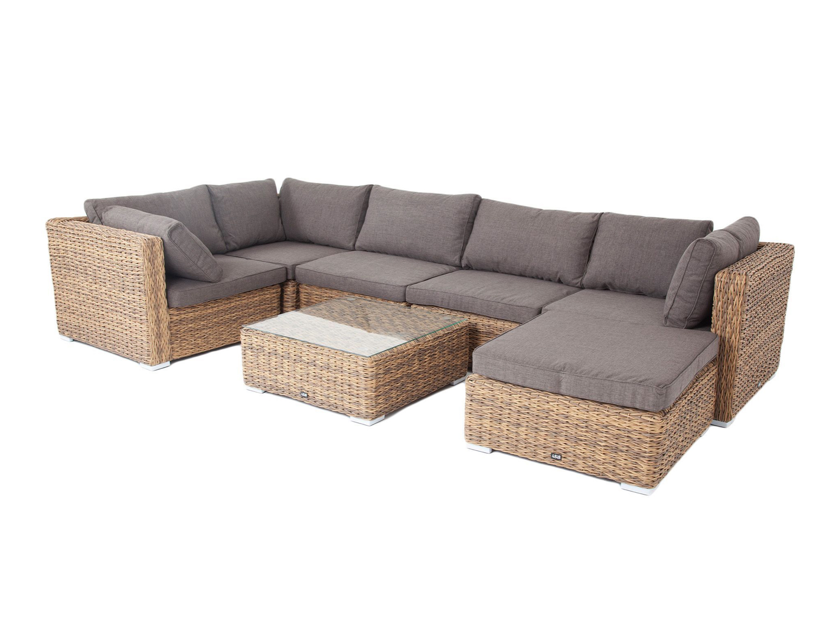 Изображение товара Садовая мебель для отдыха 4sis Лунго комплект из 4 предметов искусственный ротанг бежевый