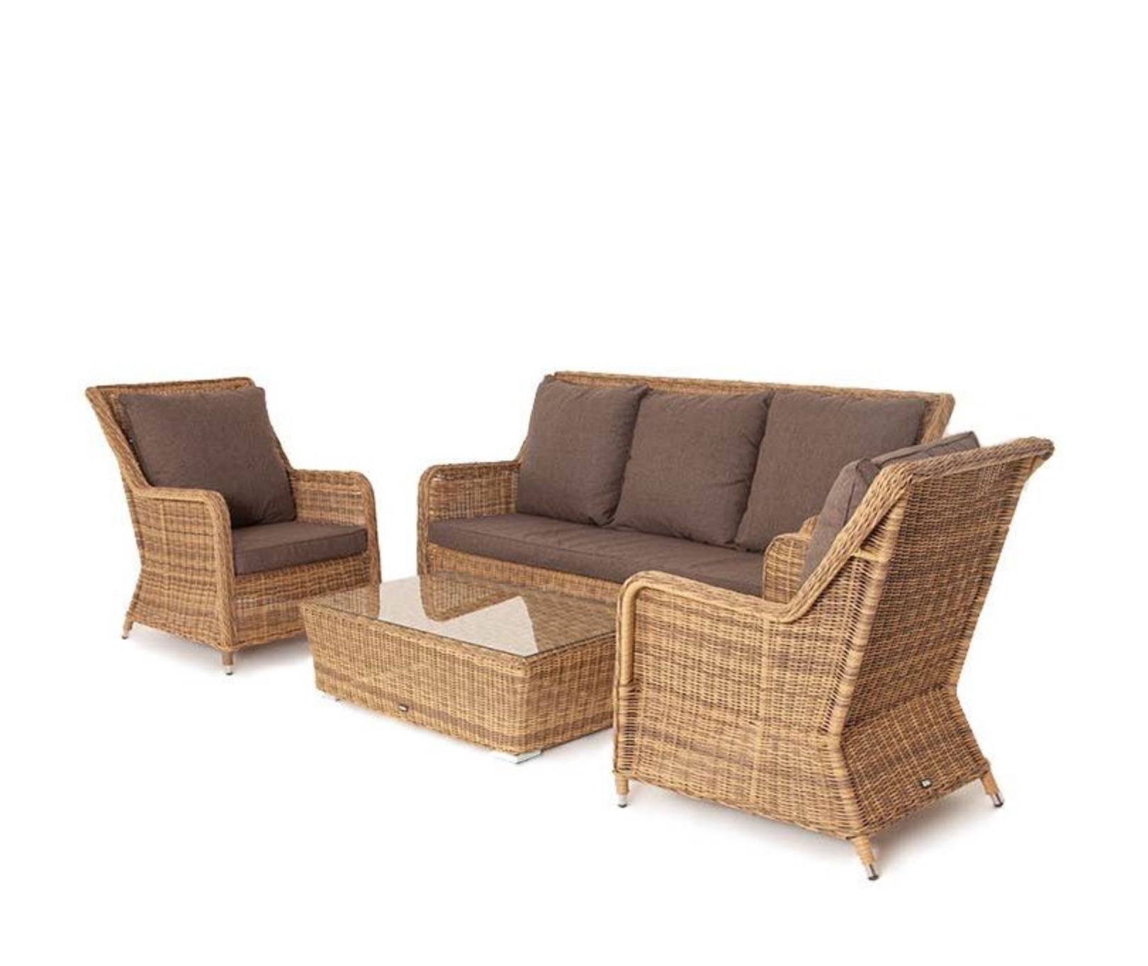 Изображение товара Садовая мебель 4sis Гляссе 4 предмета с подушками бежевого цвета