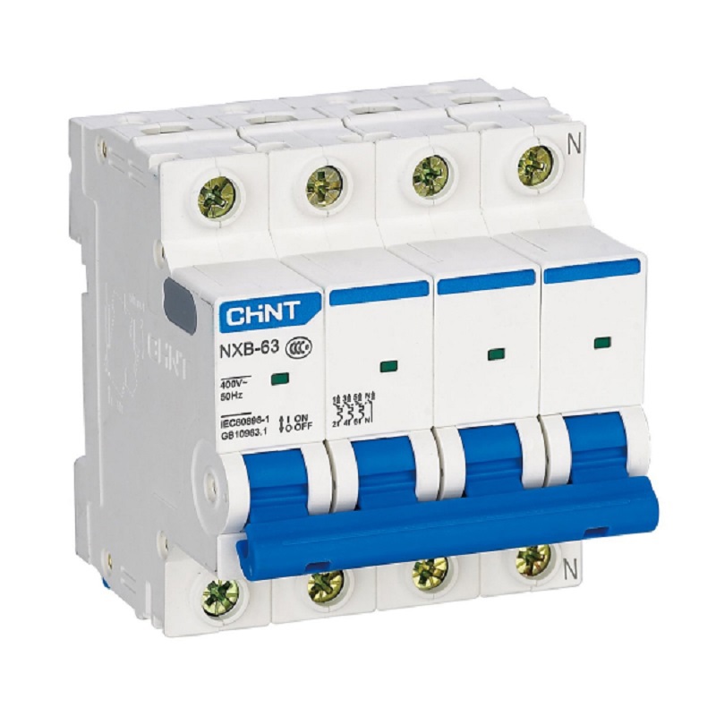 Изображение товара Автоматический выключатель CHINT NXB-63S 4P C20 А 4.5 кА 296906