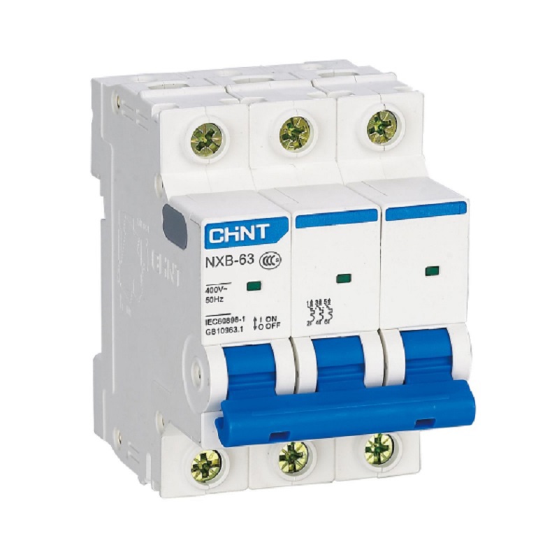 Изображение товара Автоматический выключатель CHINT NXB-63S 3P C3 А 4.5 кА 296823