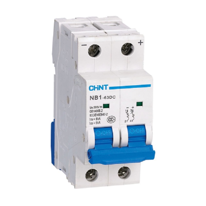 Изображение товара Автоматический выключатель CHINT NB1-63DC 2P C50 6 кА