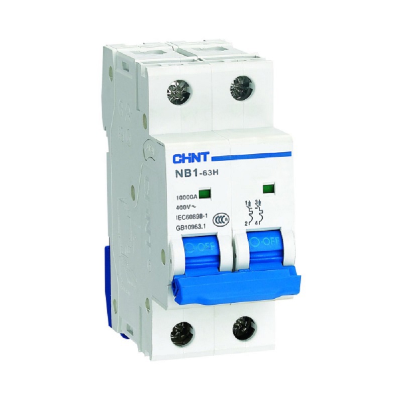 Изображение товара Автоматический выключатель CHINT NB1-63H 2P C25 А 10 кА 179829