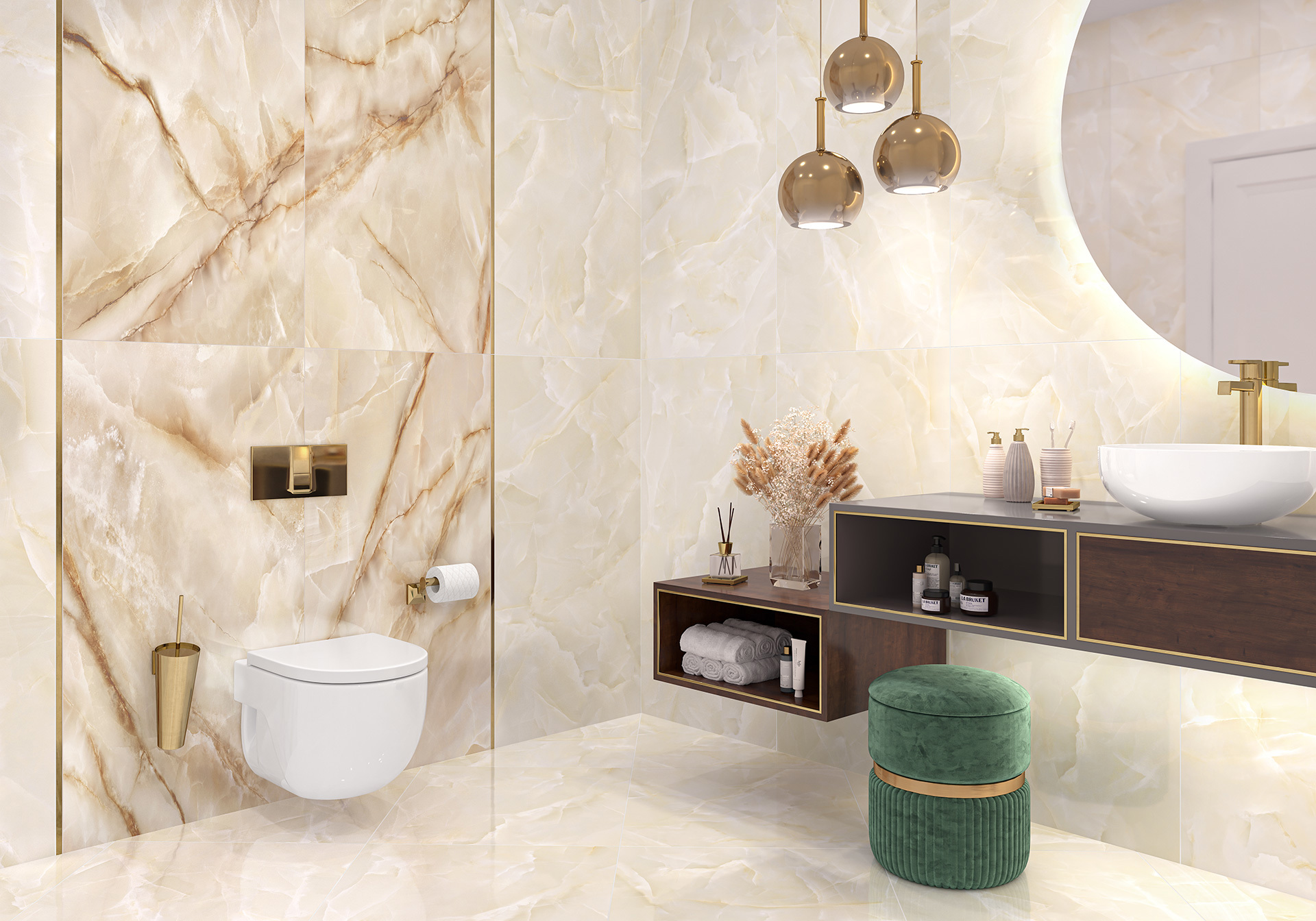 Изображение товара Керамогранит LCM Talisman Onyx Crema 60x60 см для пола и стен