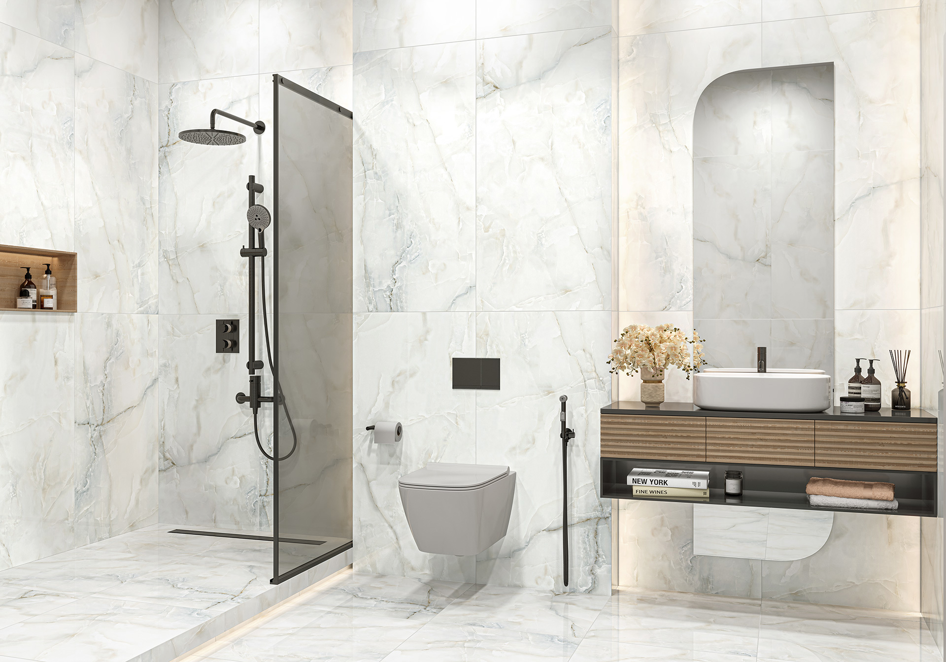 Изображение товара Керамогранит LCM Moonstone 6060MOS11P 60x60см 1.44м2 цвет Серый серебристый