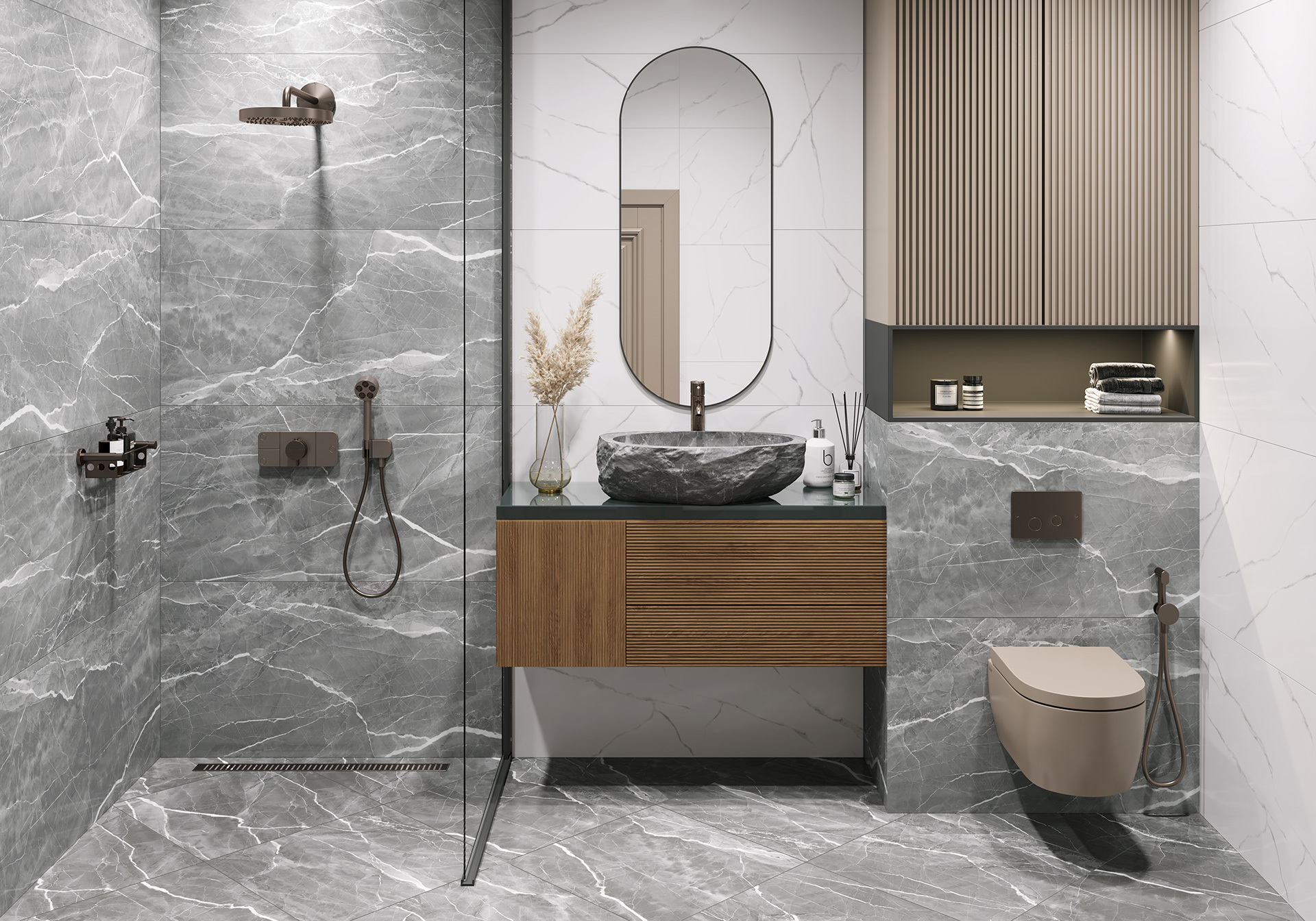 Изображение товара Керамогранит LCM Imperial Grey 6060IME18P 60x60см 1.44м2 цвет Серый серебристый