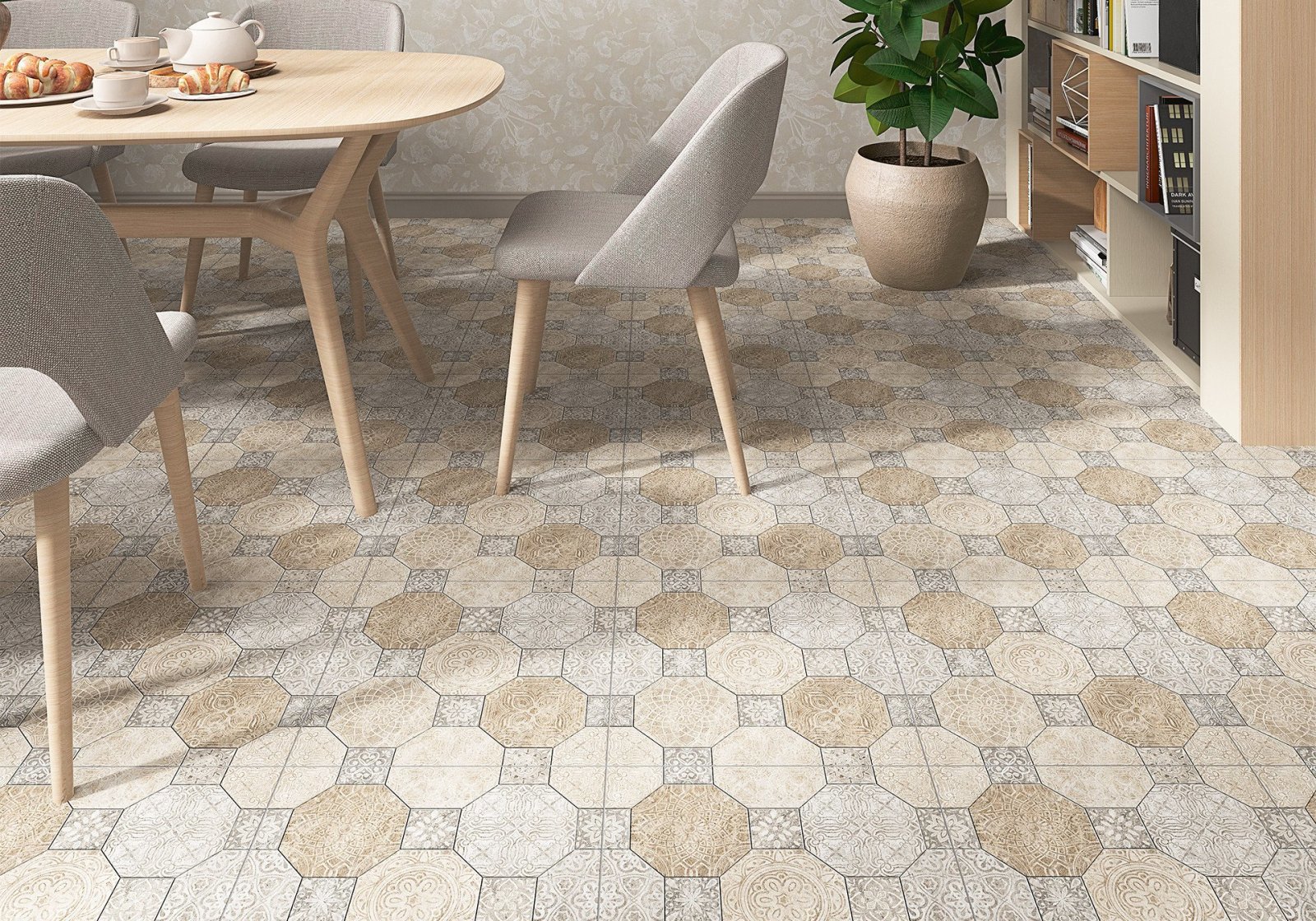 Изображение товара Керамогранит Alma ceramica TFU03BFR424 41.8x41.8см 1.92 м² цвет бежевый, цена за упаковку