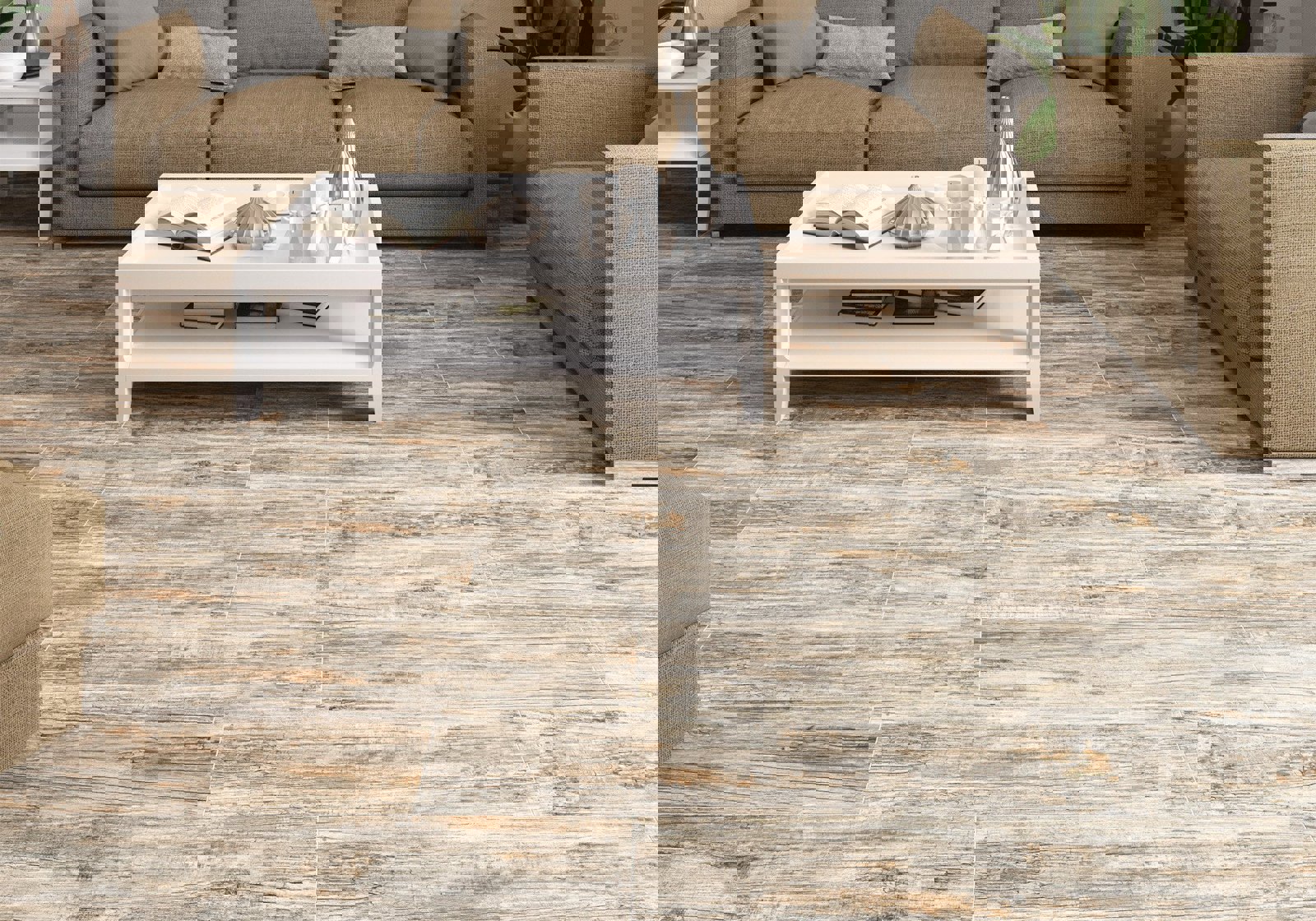 Изображение товара Керамогранит Alma ceramica GFA92GRN00R 20х90см белый для стен и пола