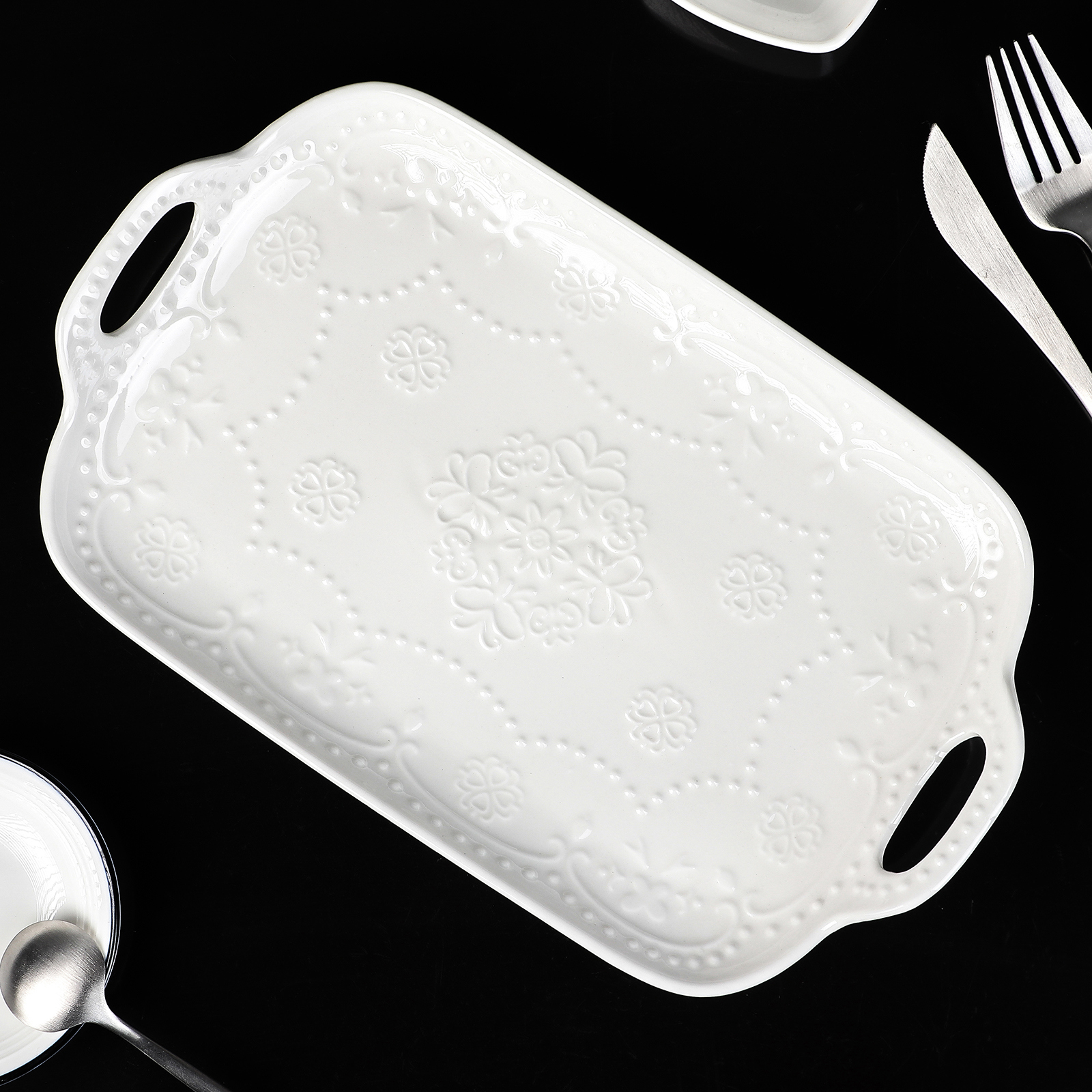 Изображение товара Блюдо сервировочное Simaland Сьюзен 3763132 17x29 см керамика цвет белый