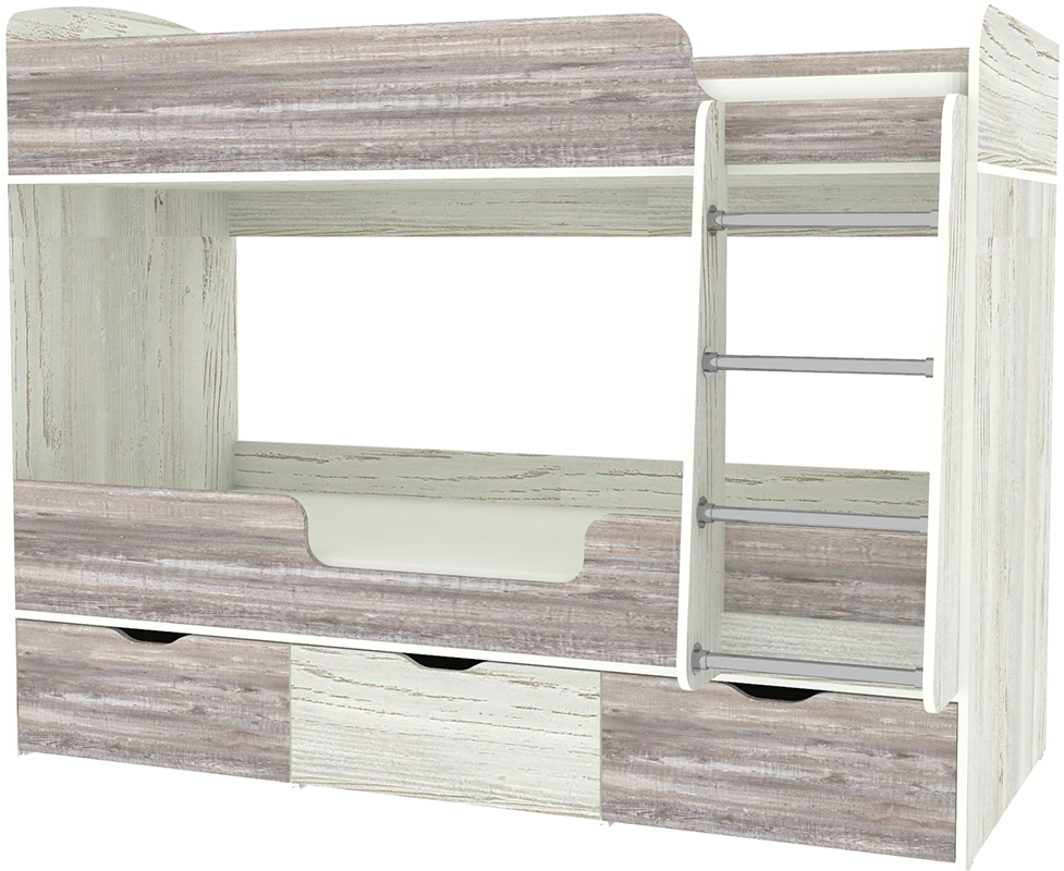 Изображение товара Двухъярусная кровать Кариви Малыш двойняшка 183x146 см Россия