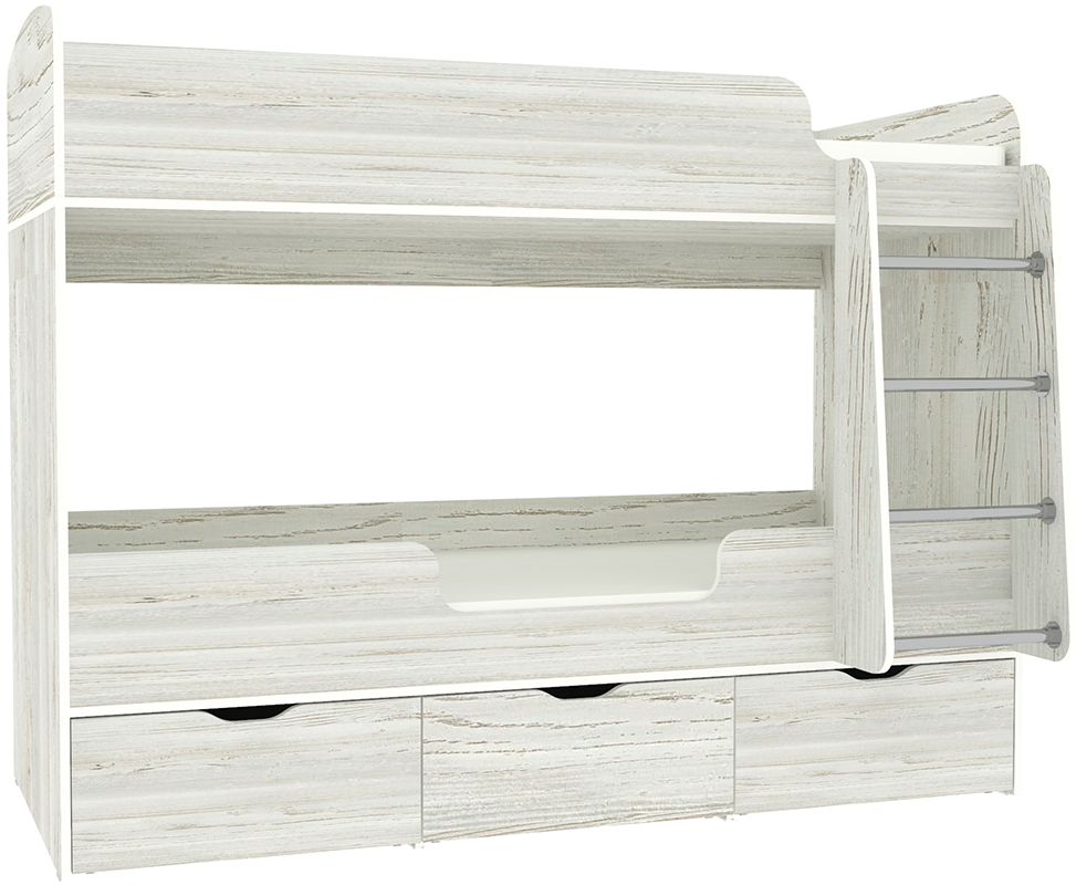 Изображение товара Кровать Кариви Малыш двойняшка 00561-30-30-00 183x146x83 см ЛДСП цвет винтерберг