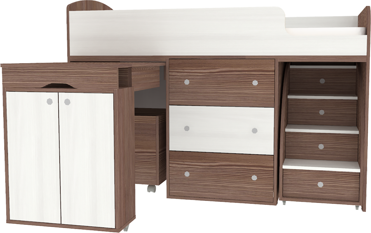 Изображение товара Кровать Кариви Малыш 164x114 см с чердаком и столом