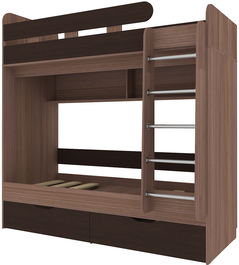 Изображение товара Детская двухъярусная кровать Кариви Юниор 5 164x202 см венге