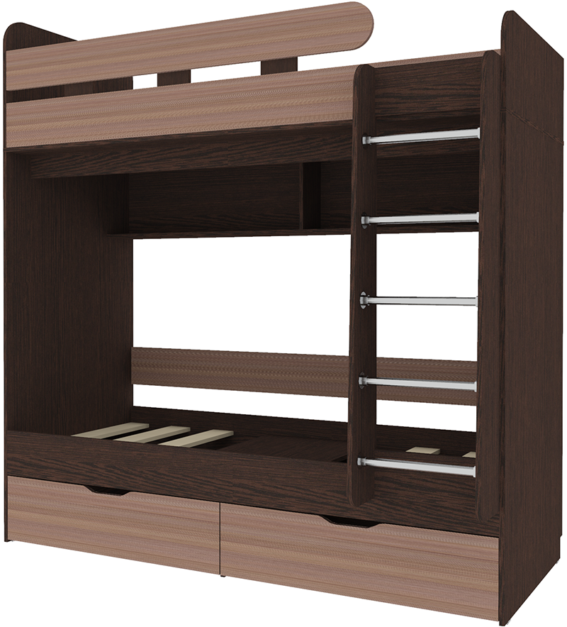 Изображение товара Двухъярусная кровать Кариви Юниор 5 164x202 см с ящиками и лестницей