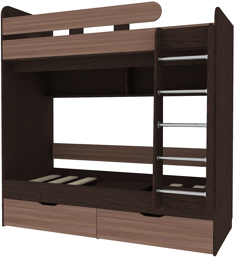 Изображение товара Двухъярусная кровать Кариви Юниор 5 с ящиками и полкой Россия