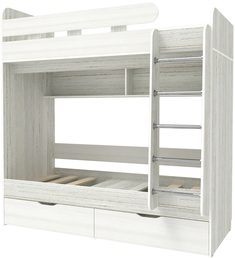 Изображение товара Детская двухъярусная кровать Кариви Юниор 5 164x202 см белый