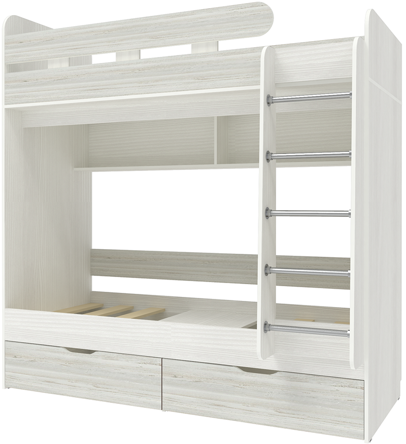 Изображение товара Двухъярусная кровать Кариви Юниор 5 164x202x104 см белая Россия