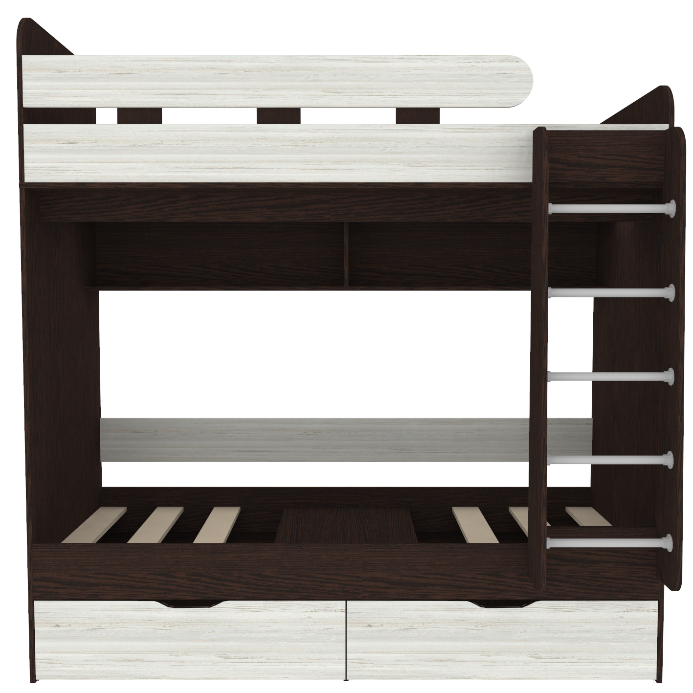 Изображение товара Кровать чердак Юниор 5 от КАРИВИ, двухъярусная кровать 164x202 см