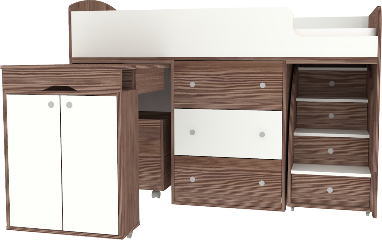 Изображение товара Кровать Кариви Малыш 164x114 см с комодом и столом