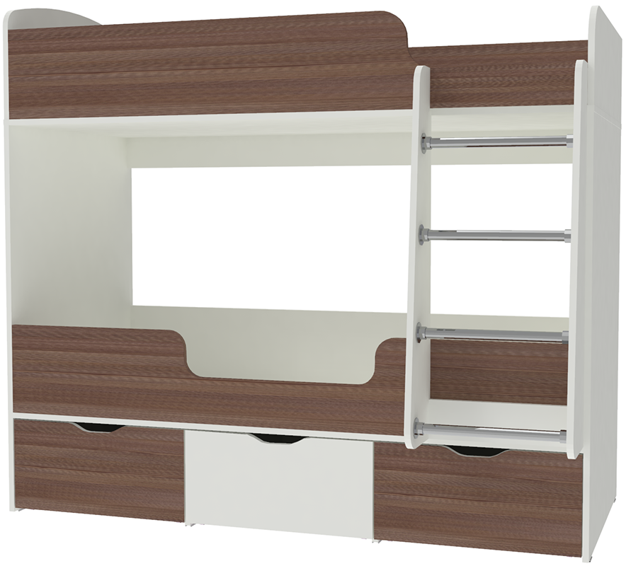 Изображение товара Двухъярусная кровать Кариви Малыш двойняшка 163x145 см, ЛДСП, Россия