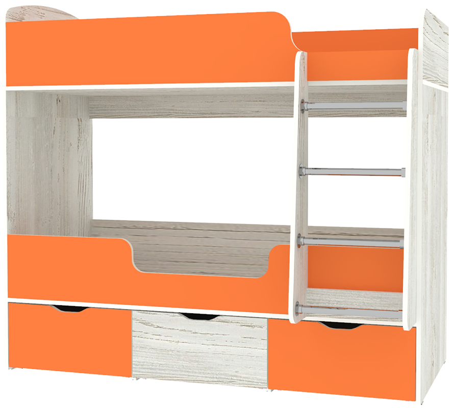 Изображение товара Кровать Кариви Малыш двойняшка 163x145 см оранжевый/винтерберг