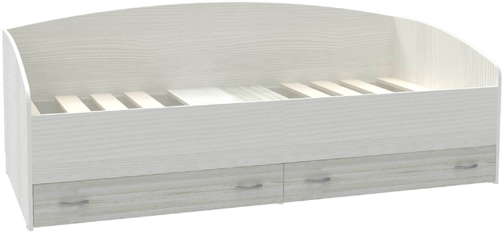 Изображение товара Кровать Кариви Кадет детская с выкатными ящиками белая 90х200 см