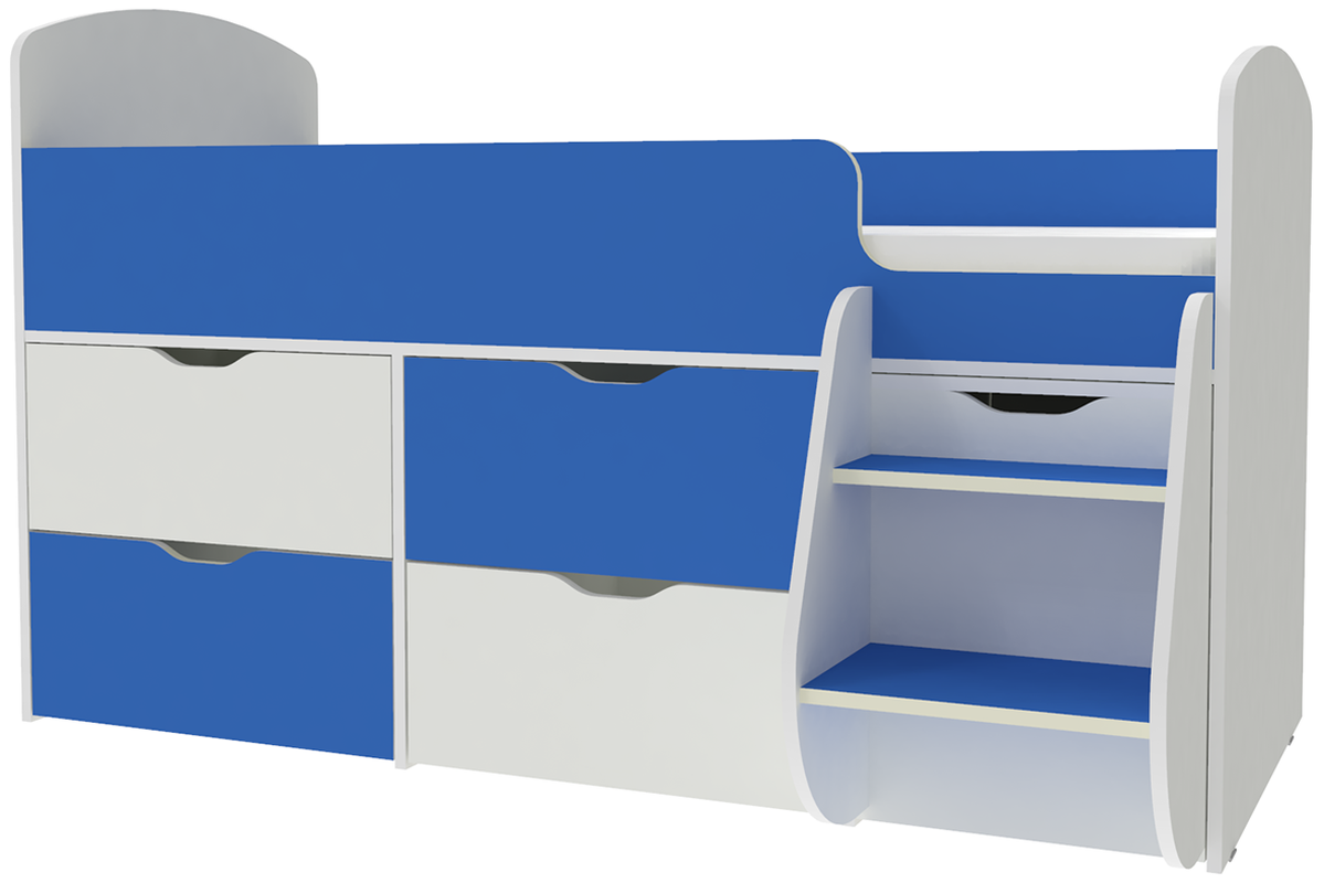 Изображение товара Детская кровать чердак Кариви Малыш 7 из ЛДСП с 2 выдвижными ящиками