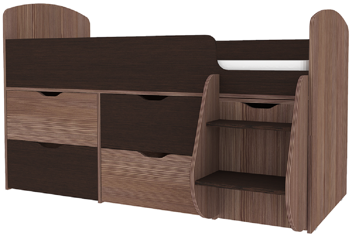 Изображение товара Кровать чердак Кариви Малыш 7 венге 164x101 см