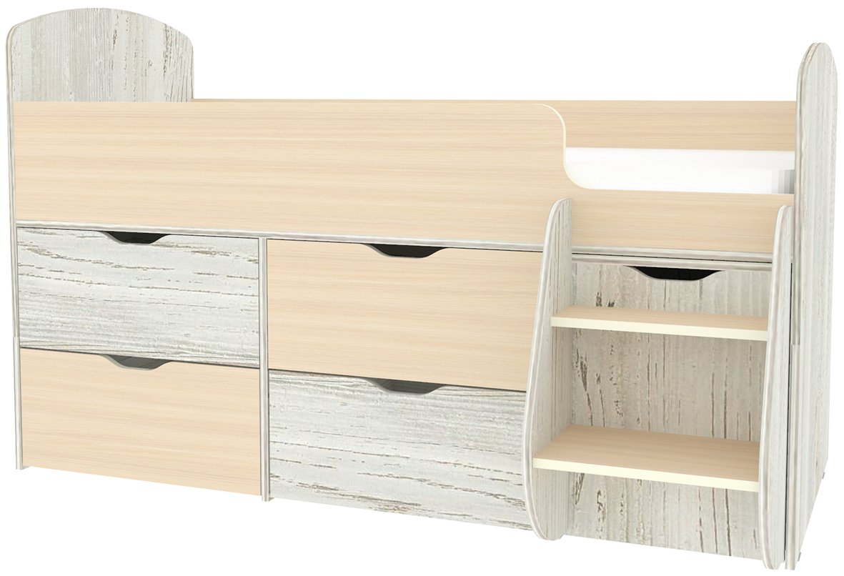 Изображение товара Детская кровать Кариви Малыш 7 164x101x74 см из ЛДСП