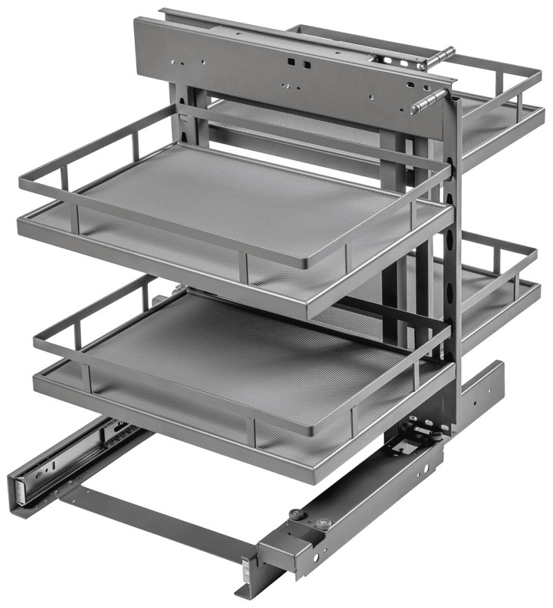 Изображение товара Выдвижная корзина с рамой GTV KO-WMC450-60 антрацит 51.5x65x45 см сталь
