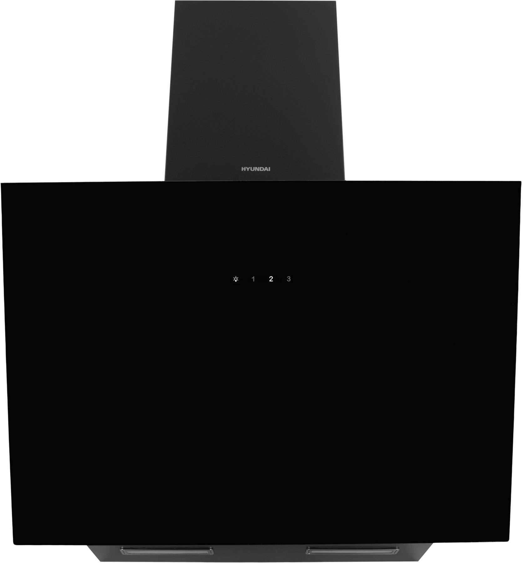 Изображение товара Наклонная вытяжка Hyundai HGH 6742 BG черный 59 см сенсорное управление